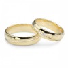 18K金凹槽光面 德國彩金 完美結婚對戒【福悅婚戒】