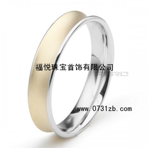 18K金凹型圓環 極品指環 超個性男戒