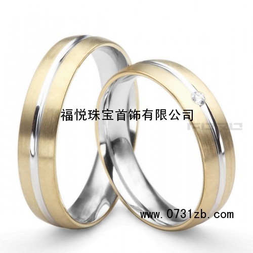 18K金拉絲圓弧 德國彩金婚戒 婚禮對戒