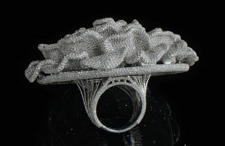 一枚鑲有24679顆鉆石的戒指 打破吉尼斯世界紀(jì)錄